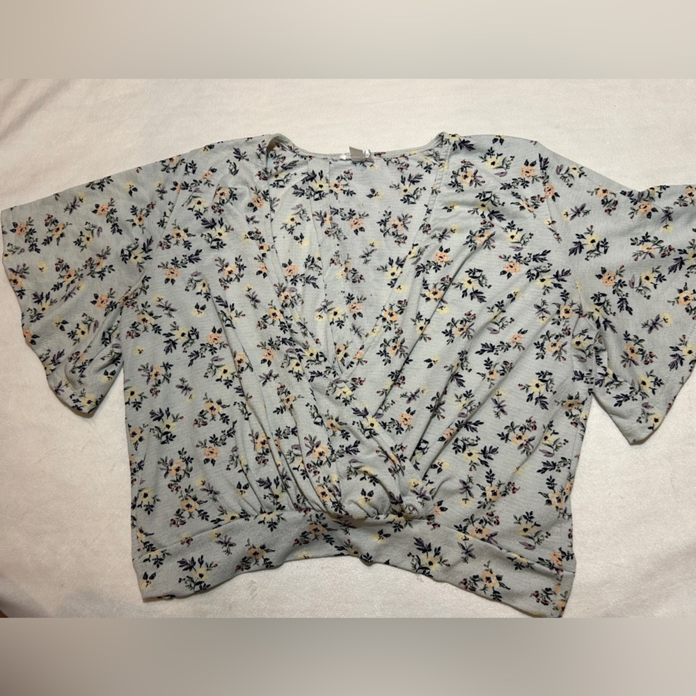 Orange kiss Juniors Floral Open back top